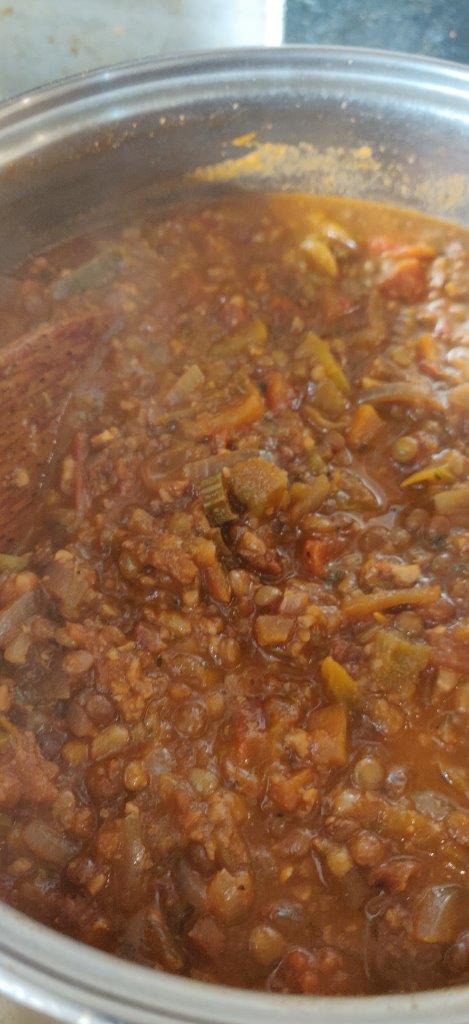Bolognese with walnuts lentils small
